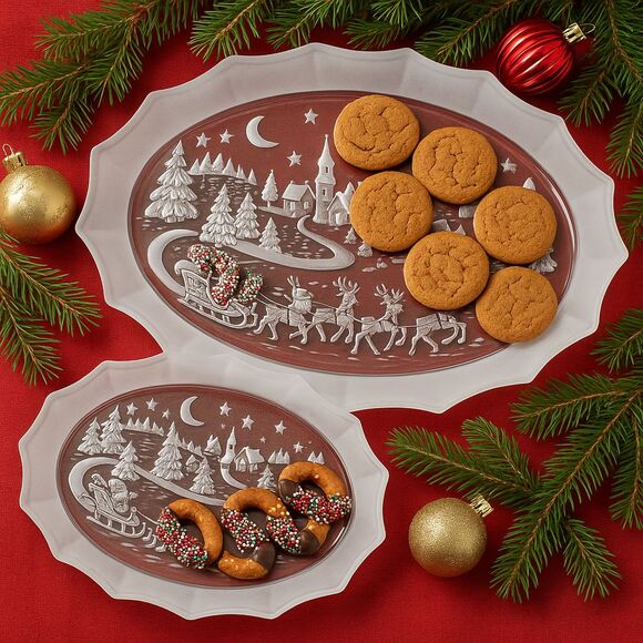 Mikasa Other - Vintage Mikasa Silent Night Crystal Tray - Small - Early 2000s - Frosted Edge